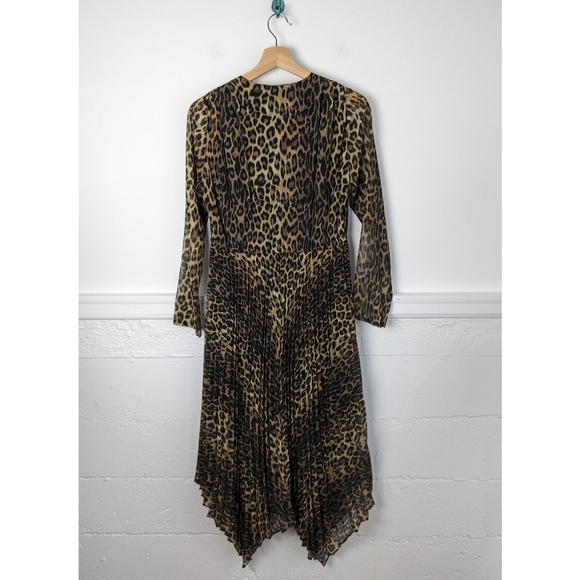 Kooples • Pleated Leopard Print Midi Dress - Picture 7 of 11